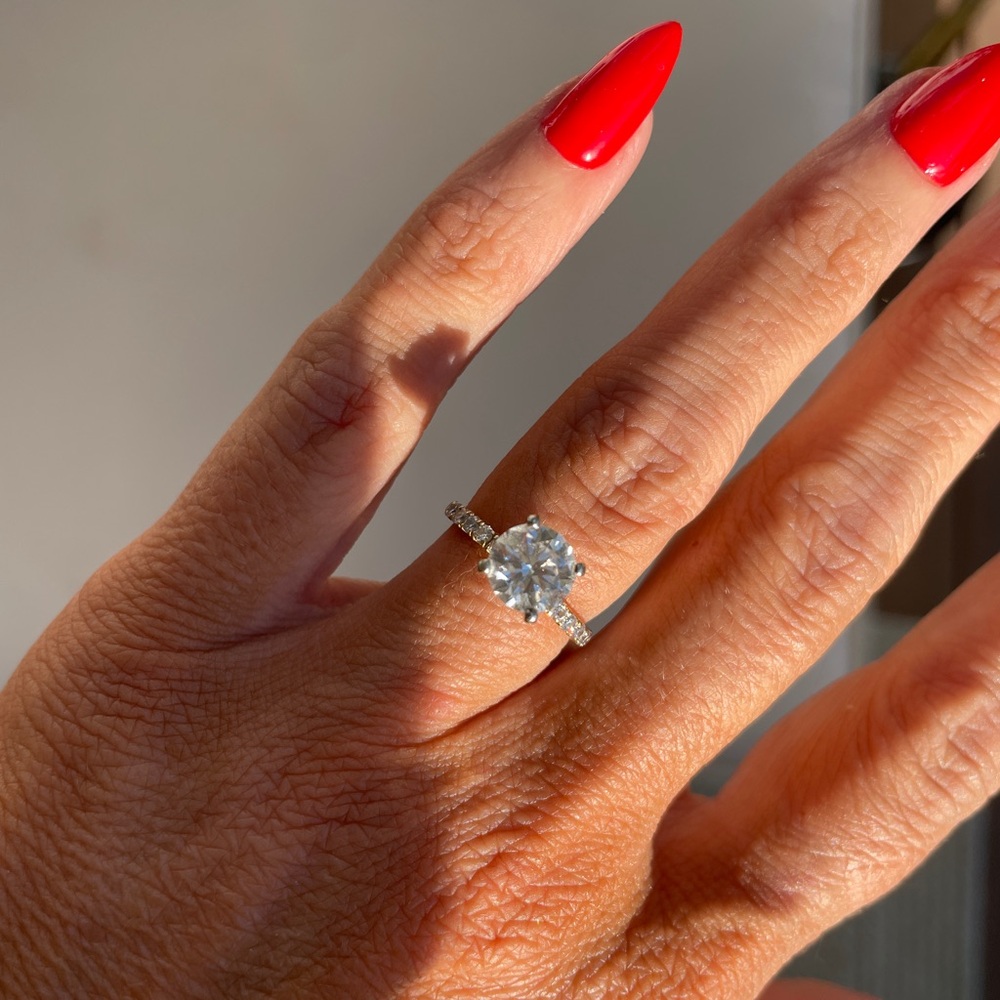 Classic Solitaire Round-Cut Diamond Engagement Ring in White Gold